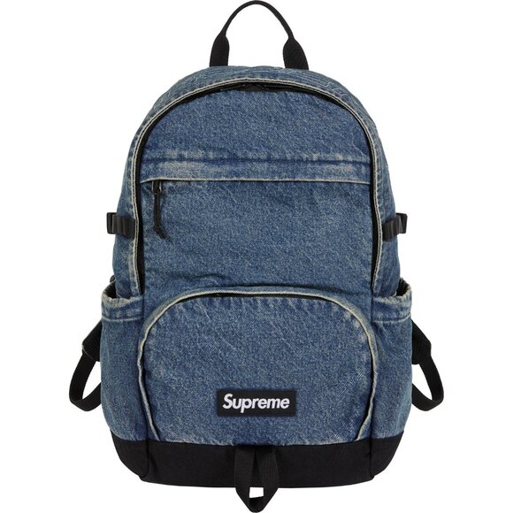 SOLD OUT authentic SUPREME FW25 ‘Washed Indigo’ DENIM BACKPACK OS - Picture 1 of 11